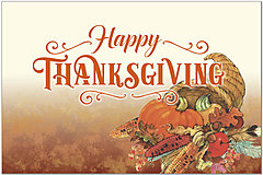 Best wishes for a wonderful Thanksgiving. Vintage Bounty Postcard D1484P-BB